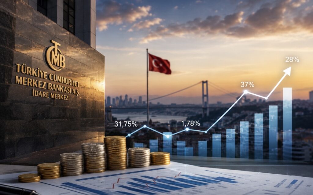 Güncel TCMB ve TÜİK verilerini yeniden kontrol ederek ifadeleri netleştirdim. TCMB gerçekten 2026 yıl sonu enflasyon tahminini 2 puan artırarak %28’e yükseltti; dolayısıyla önceki metindeki bu ifade doğru. 
