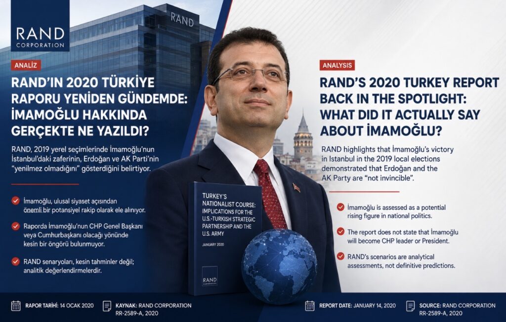 RAND’ın 2020 Türkiye Raporu Yeniden Gündemde: İmamoğlu Hakkında Gerçekte Ne Yazıldı?