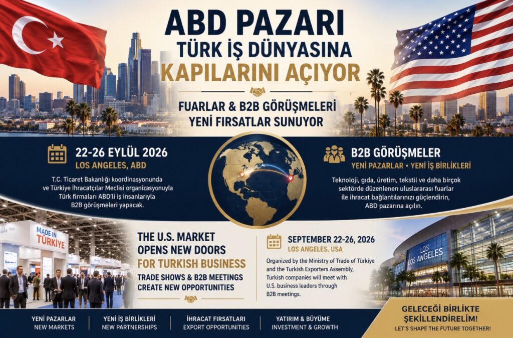 🇺🇸🇹🇷 ABD PAZARI TÜRK İŞ DÜNYASINA KAPILARINI AÇIYOR: FUARLAR VE B2B GÖRÜŞMELERİ YENİ FIRSATLAR SUNUYOR
