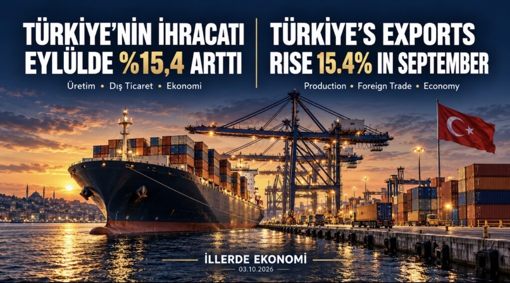 TÜRKİYE’NİN İHRACATI EYLÜLDE YÜZDE 15,4 ARTTI screenshot
